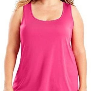 JUST MY SIZE Women's Plus Size FUSCHIA Cooldri Performance Scoopneck Tank Top